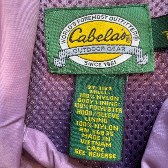 Cabela's Women Packable Windbreaker Jacket Small Hooded Outdoors Full Zip Casual - Picture 2 of 13